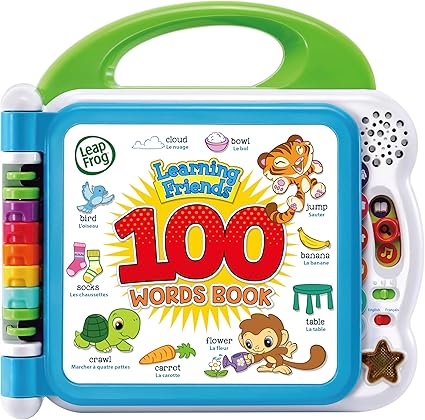 LeapFrog 601503 Learning Friends 100 Words Baby Book Educational and Interactive Bilingual Playbook Toy Toddler and Pre School Boys & Girls 1, 2, 3, 4+ Year Olds, Multi-Colour, One Size Visit the LeapFrog Store