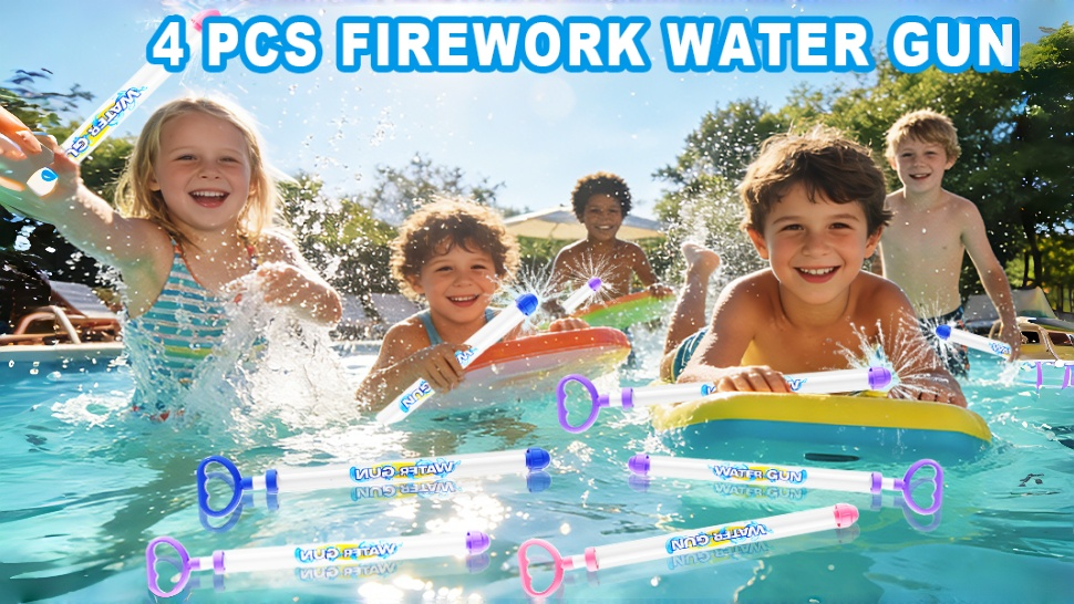 Pack of 3 Children's Fireworks Water Spray Gun