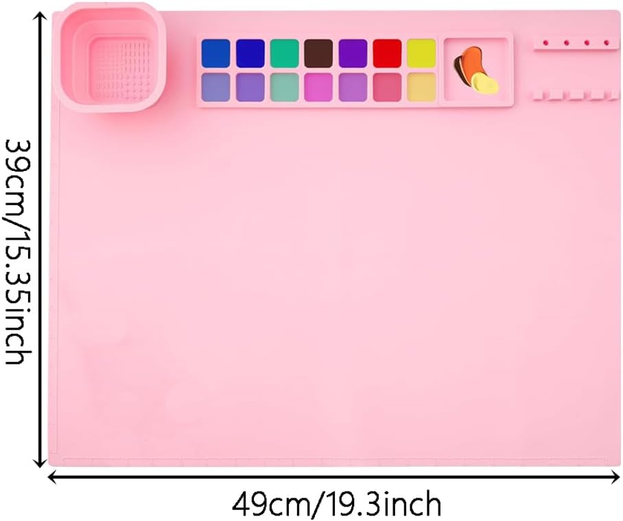 Silicone Painting Mat With Cup For Crafts