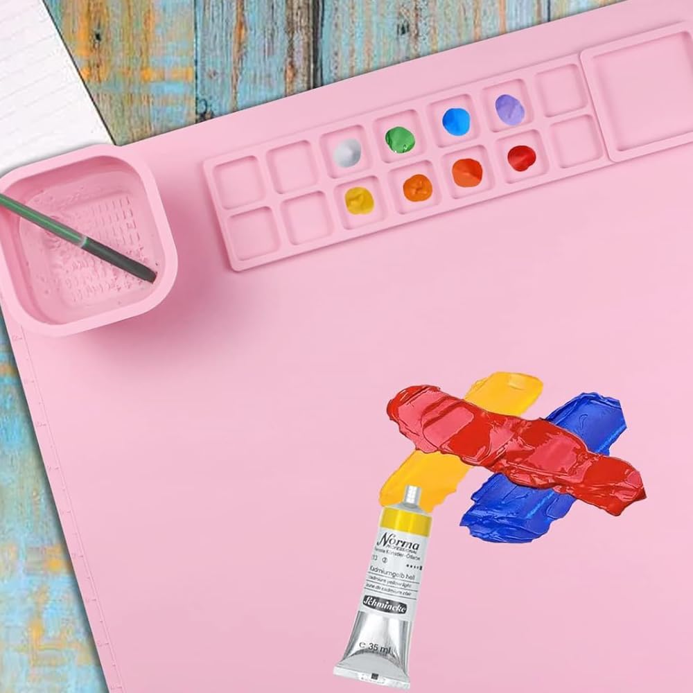 Silicone Painting Mat With Cup For Crafts