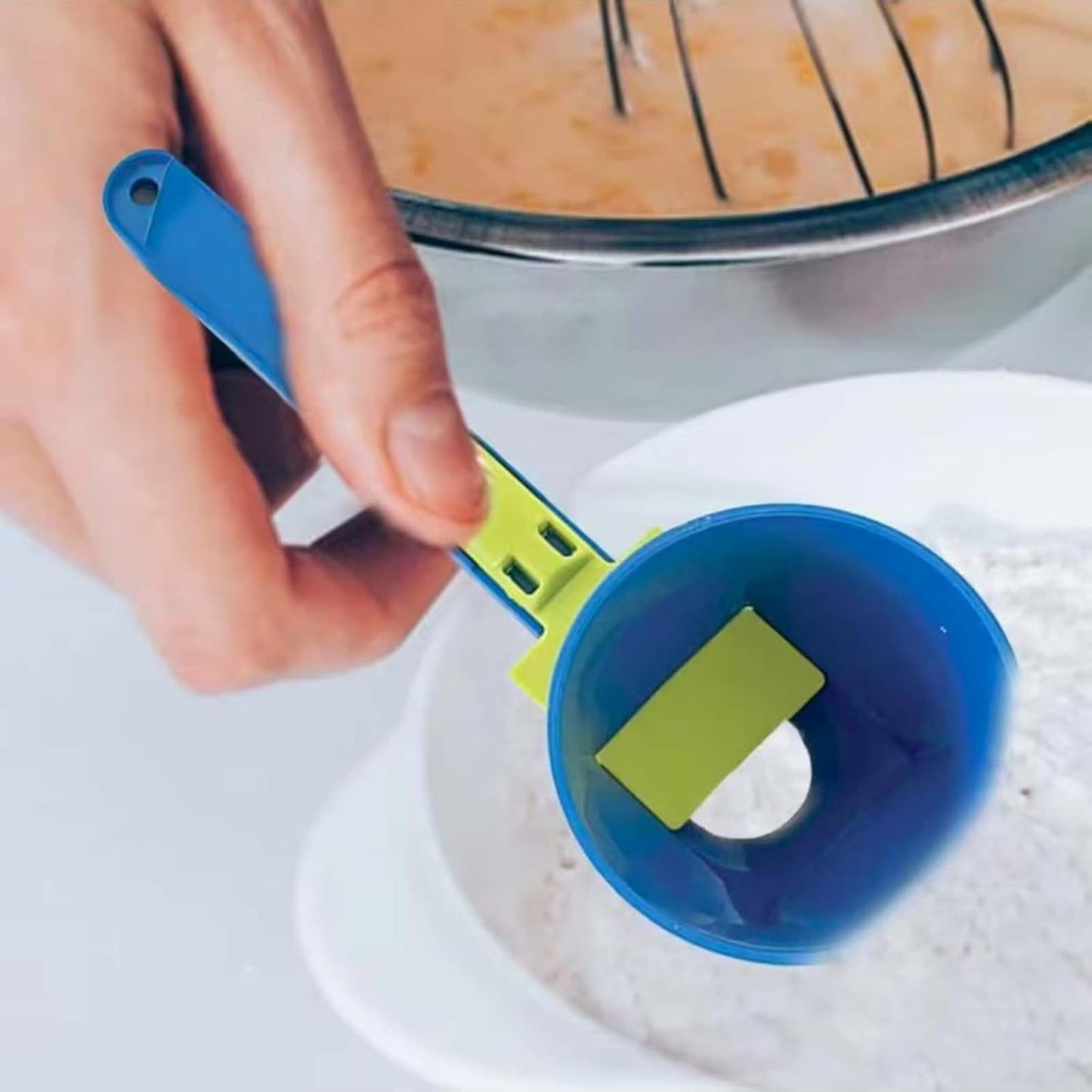 2PCS Funnel Protein Powder Scoop Anti-Spill Scoops