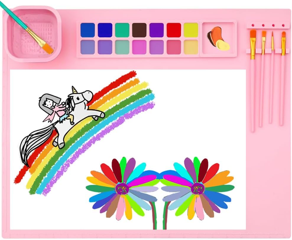 Silicone Painting Mat With Cup For Crafts