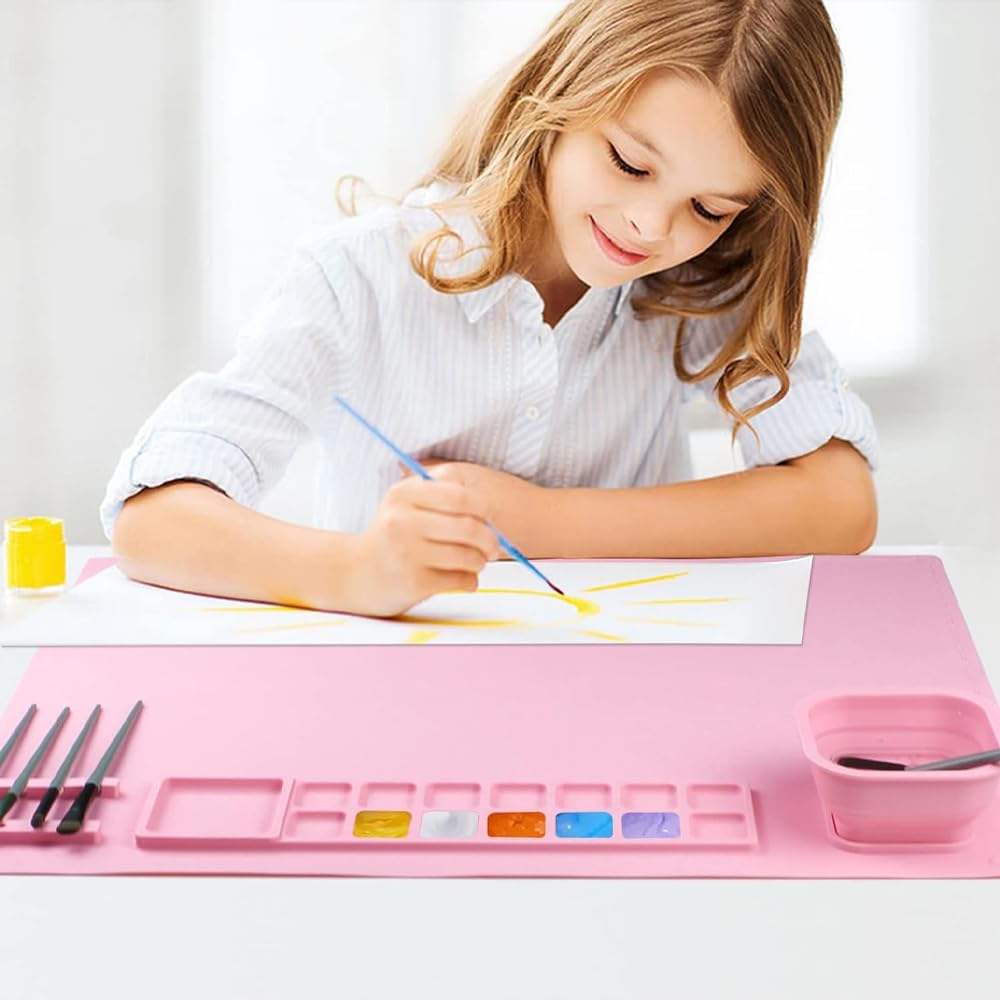 Silicone Painting Mat With Cup For Crafts