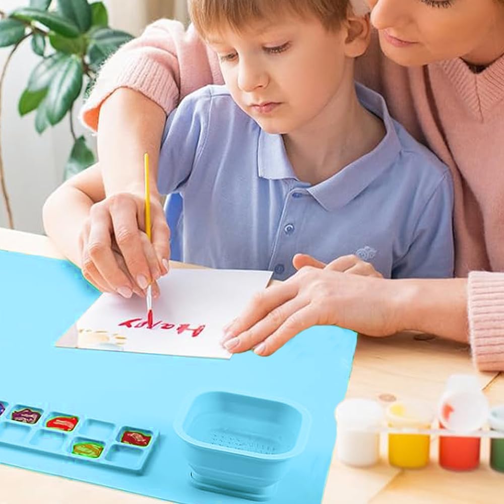 Silicone Painting Mat With Cup For Crafts