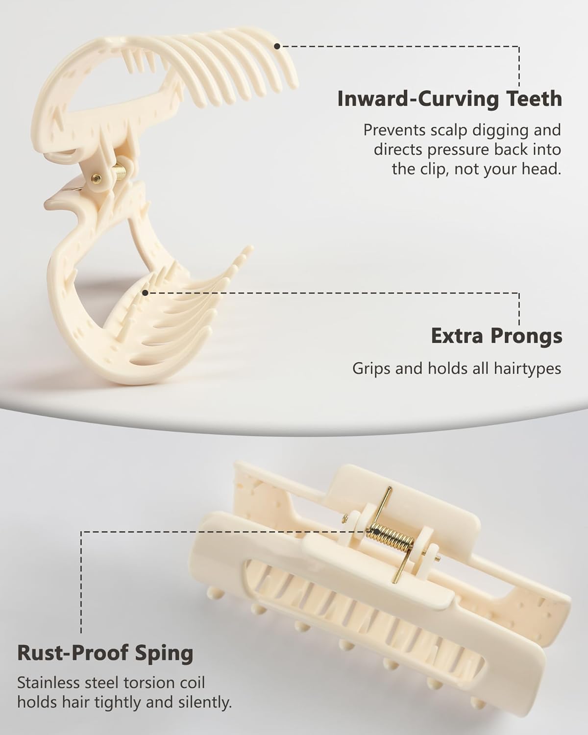 Lulir Soft & Flexible Hair Claw Clip (Pack Of 2)