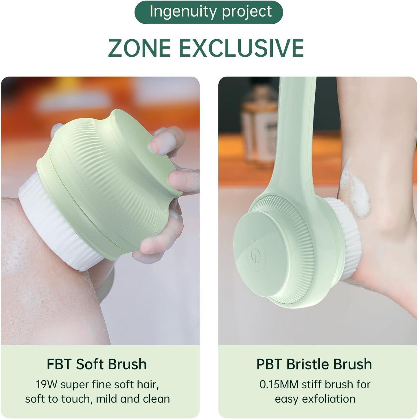 5-in-1 Electric Automatic Spa Massager & Body Scrubber Bath Brush