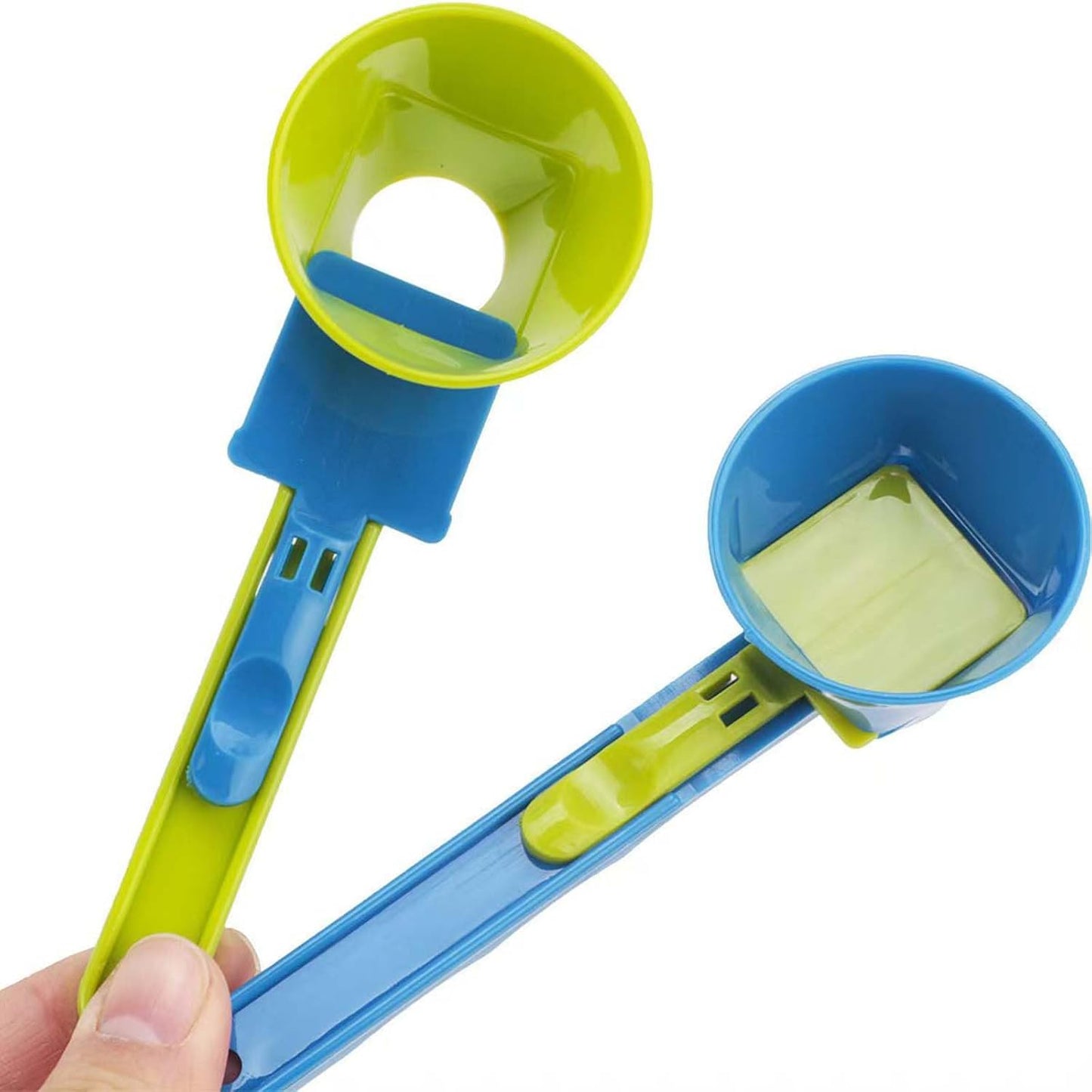 2PCS Funnel Protein Powder Scoop Anti-Spill Scoops
