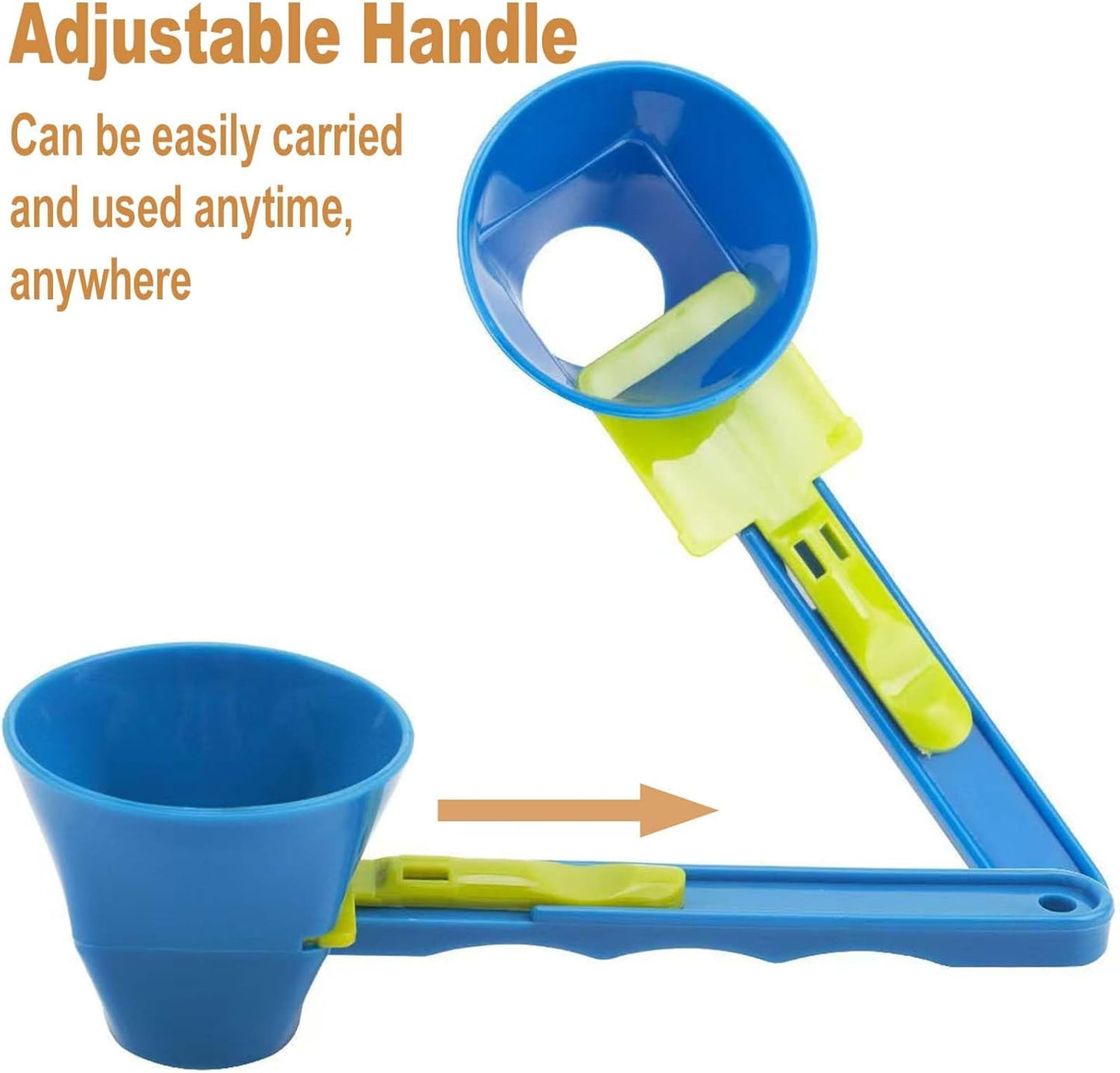 2PCS Funnel Protein Powder Scoop Anti-Spill Scoops