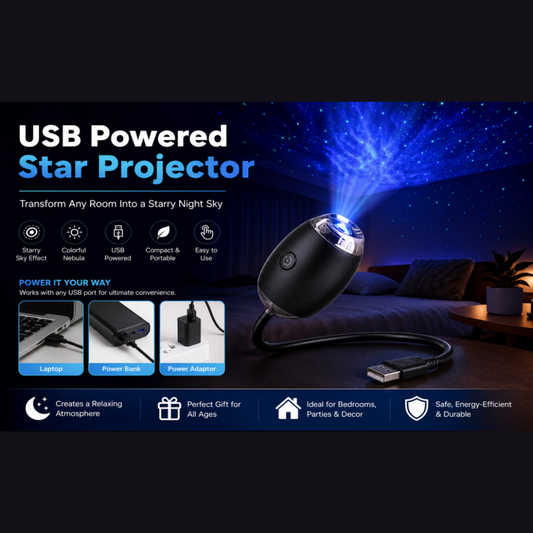 LED Planet Projector Lamp with 6 Interchangeable Slides