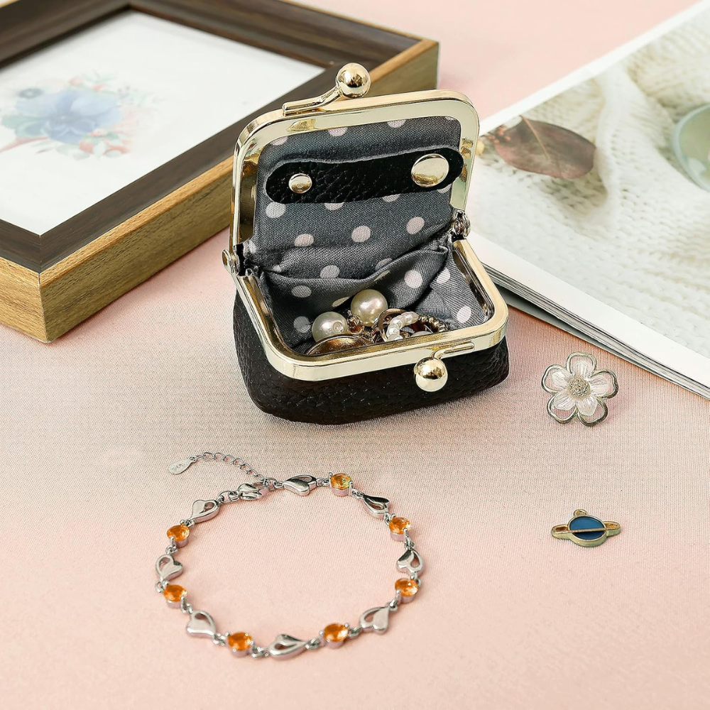 Mini Portable Jewel Box, Leather Jewelry Travel Case