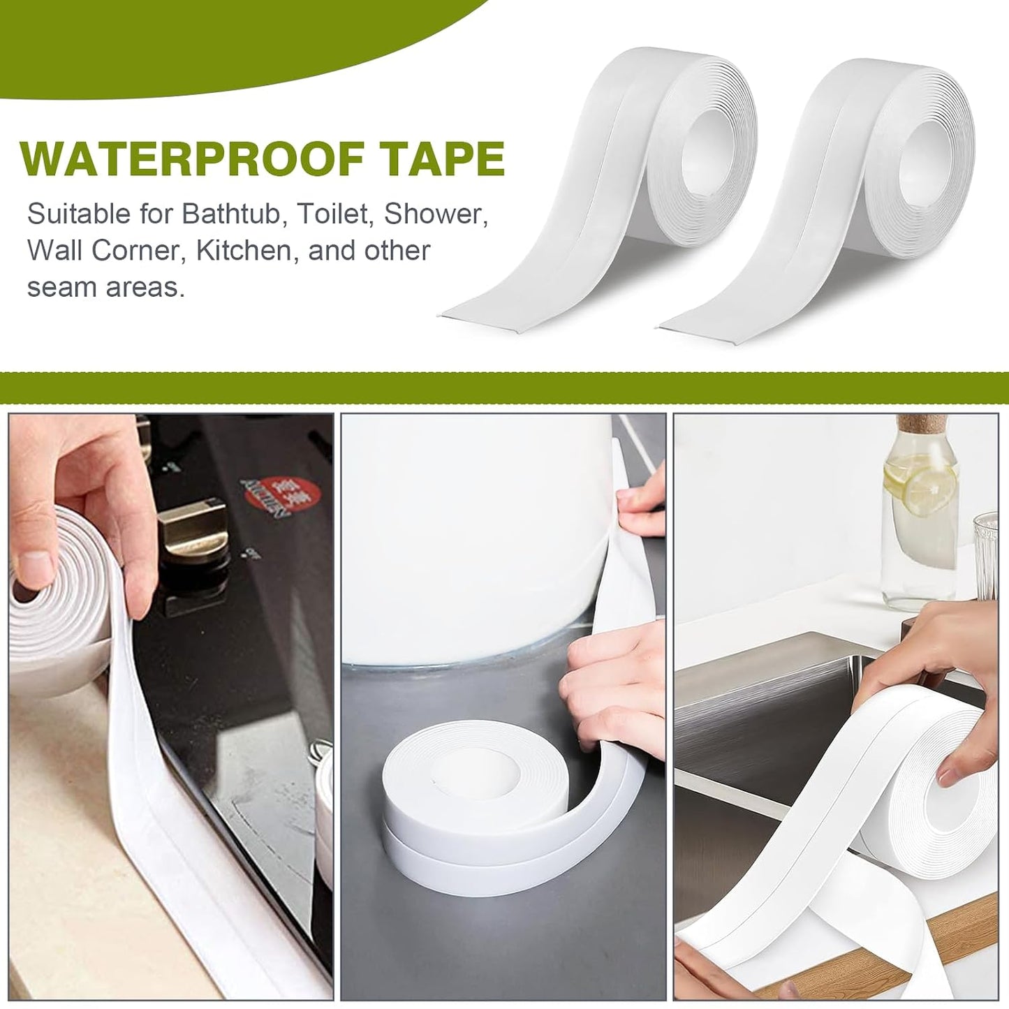 Heavy-Duty Self-Adhesive Waterproof Sealing Tape – 100 CM (2 Rolls)
