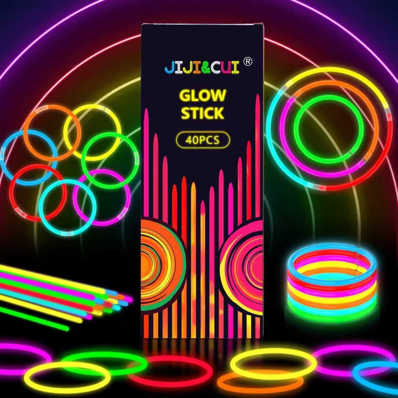 JIJI & CUI Glow Sticks, Eco-Friendly & Non-Toxic Party Supplies for Kids (100 Pieces)