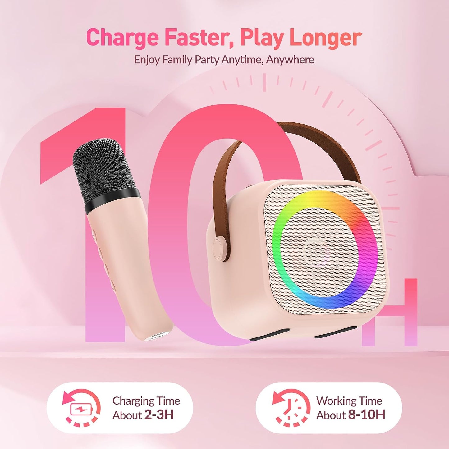 Dislocati Karaoke Machine 2 Microphones For Kids