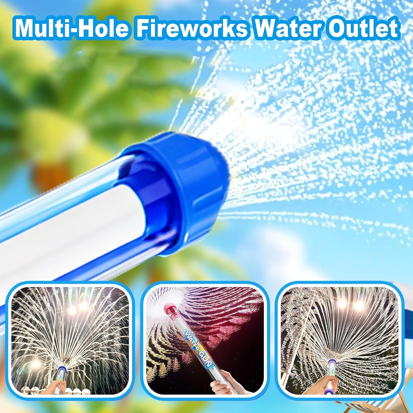 Pack of 3 Children's Fireworks Water Spray Gun