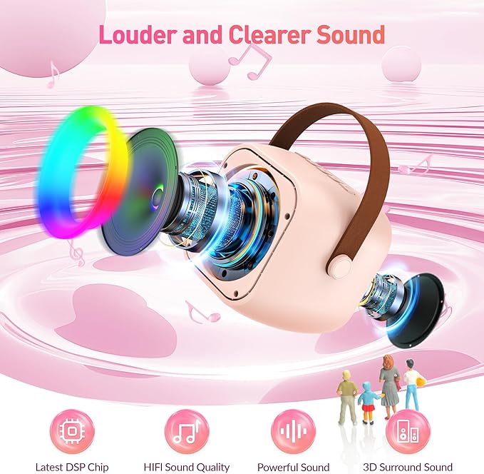 Dislocati Karaoke Machine 2 Microphones For Kids