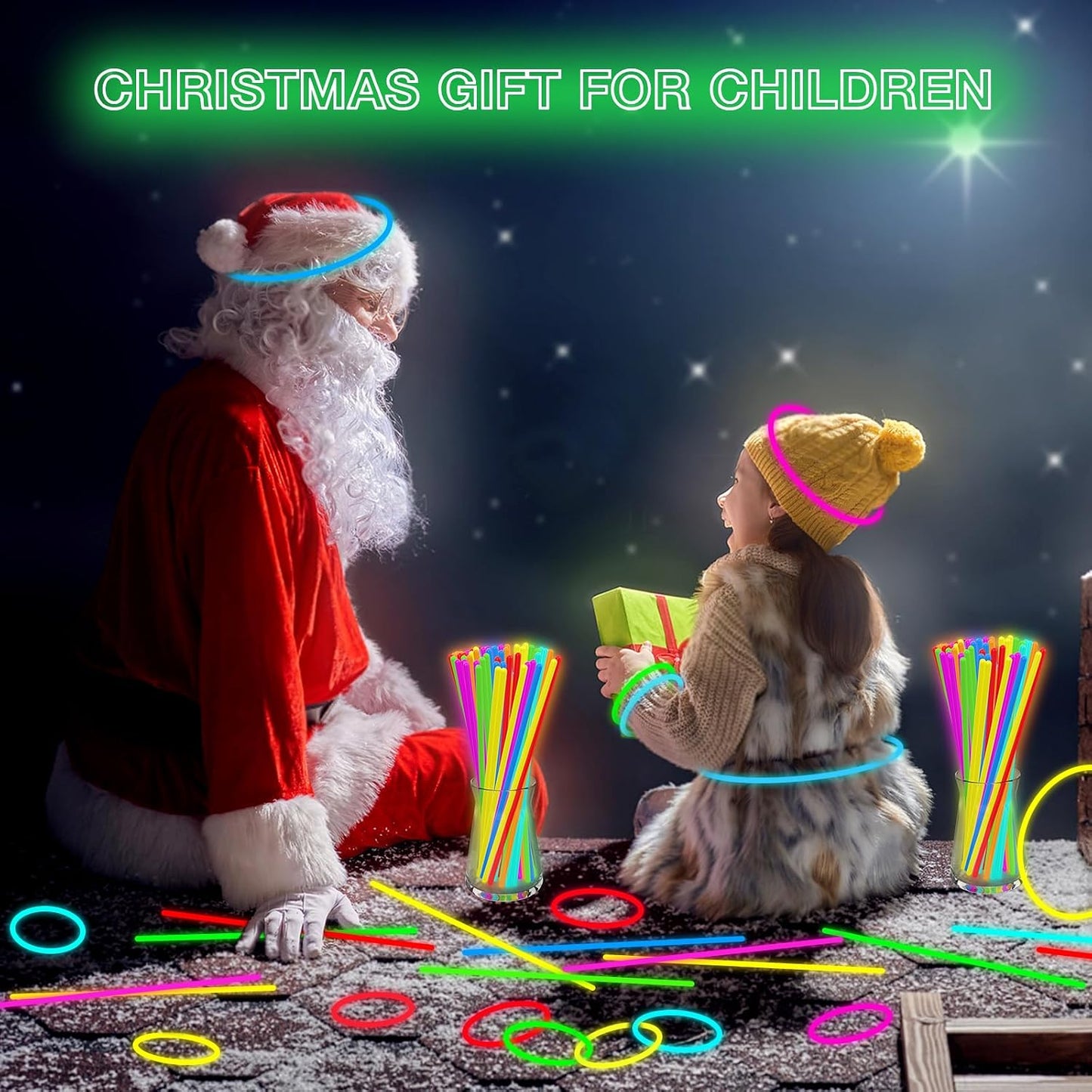JIJI & CUI Glow Sticks, Eco-Friendly & Non-Toxic Party Supplies for Kids (100 Pieces)