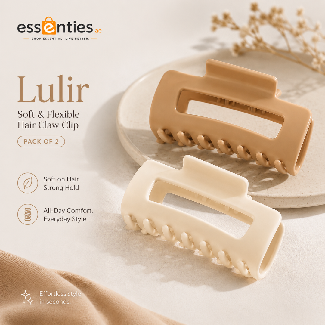 Lulir Soft & Flexible Hair Claw Clip (Pack Of 3)