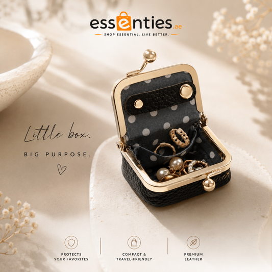 Mini Portable Jewel Box, Leather Jewelry Travel Case