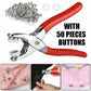 Five-claw Clip Stainless Steel Clamp Four-point Clip Clothing Button Installation Tool