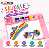 Silicone Painting Mat With Cup For Crafts