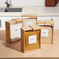 1Pc Solid Wood Food Storage Container | Side Transparent