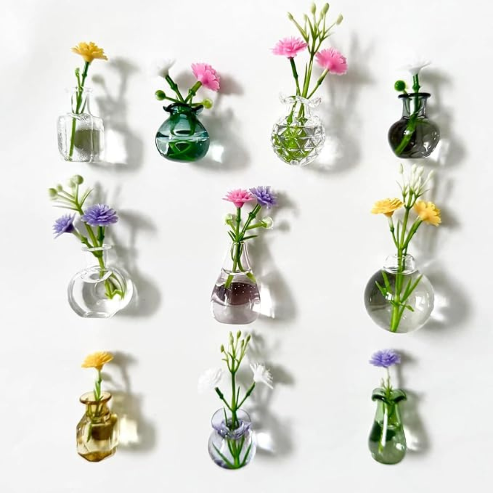 20Pcs Cute Mini Vase Magnets for Fridge