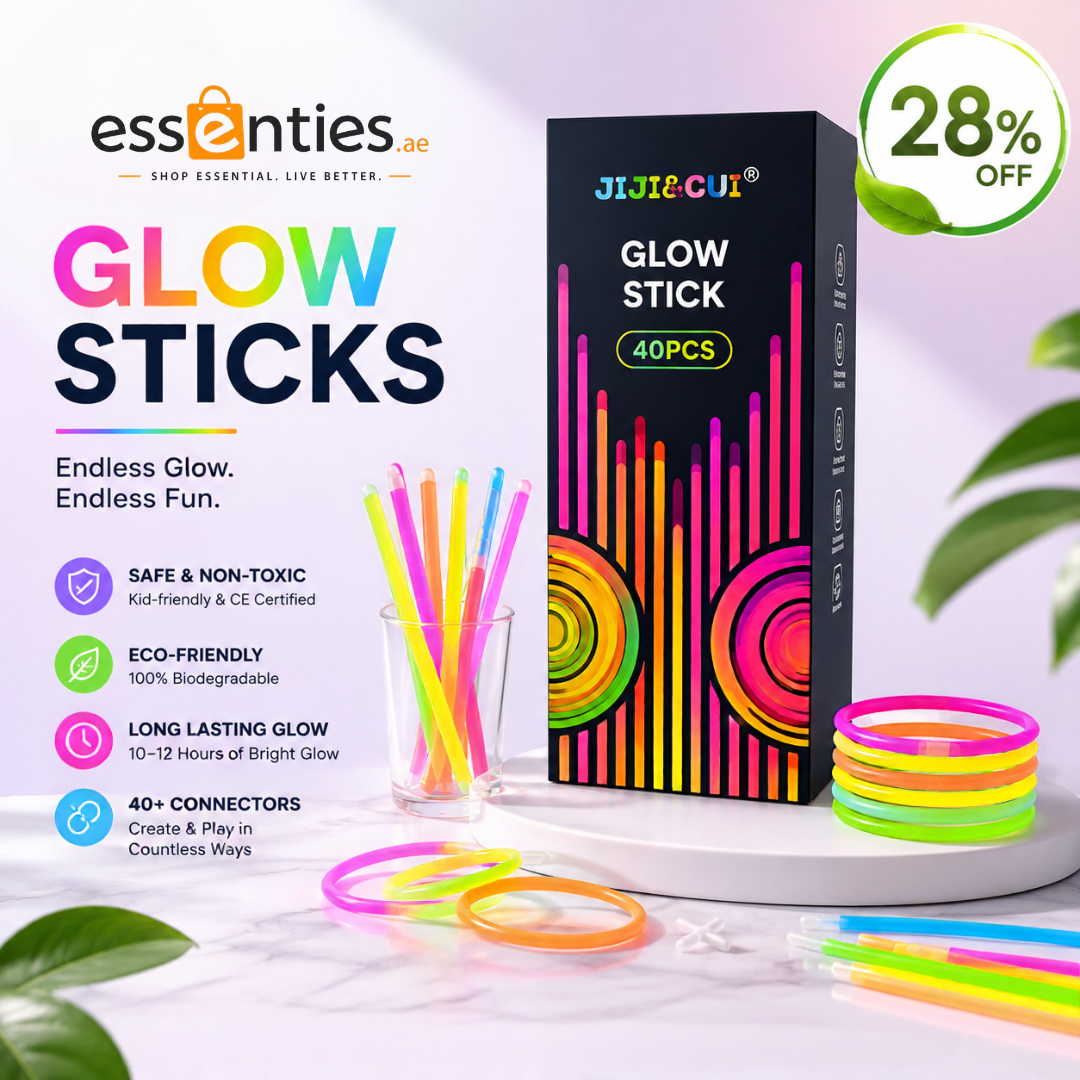 JIJI & CUI Glow Sticks, Eco-Friendly & Non-Toxic Party Supplies for Kids (100 Pieces)
