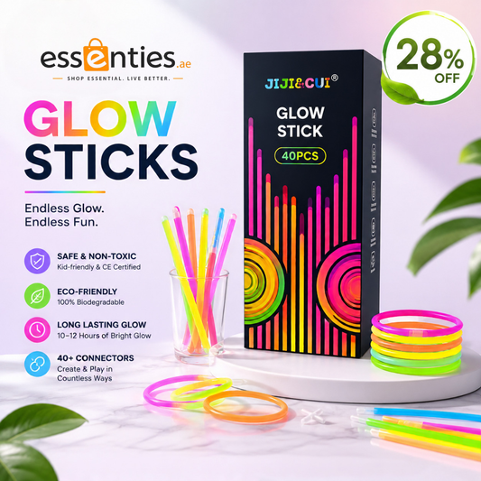 JIJI & CUI Glow Sticks, Eco-Friendly & Non-Toxic Party Supplies for Kids (100 Pieces)